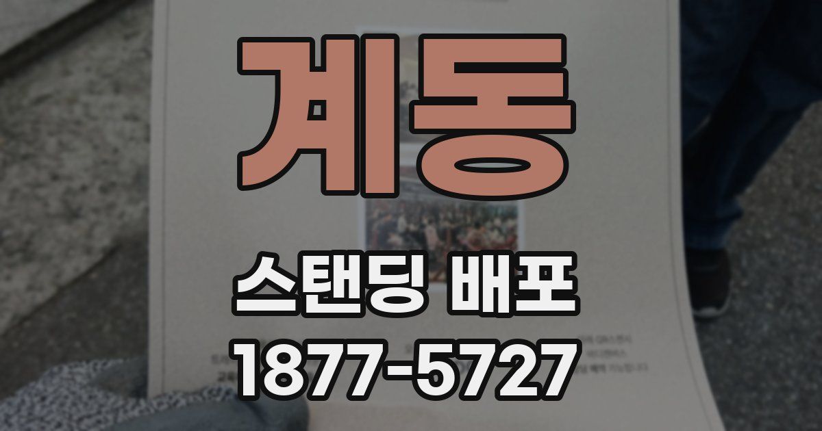 계동 스탠딩 배포