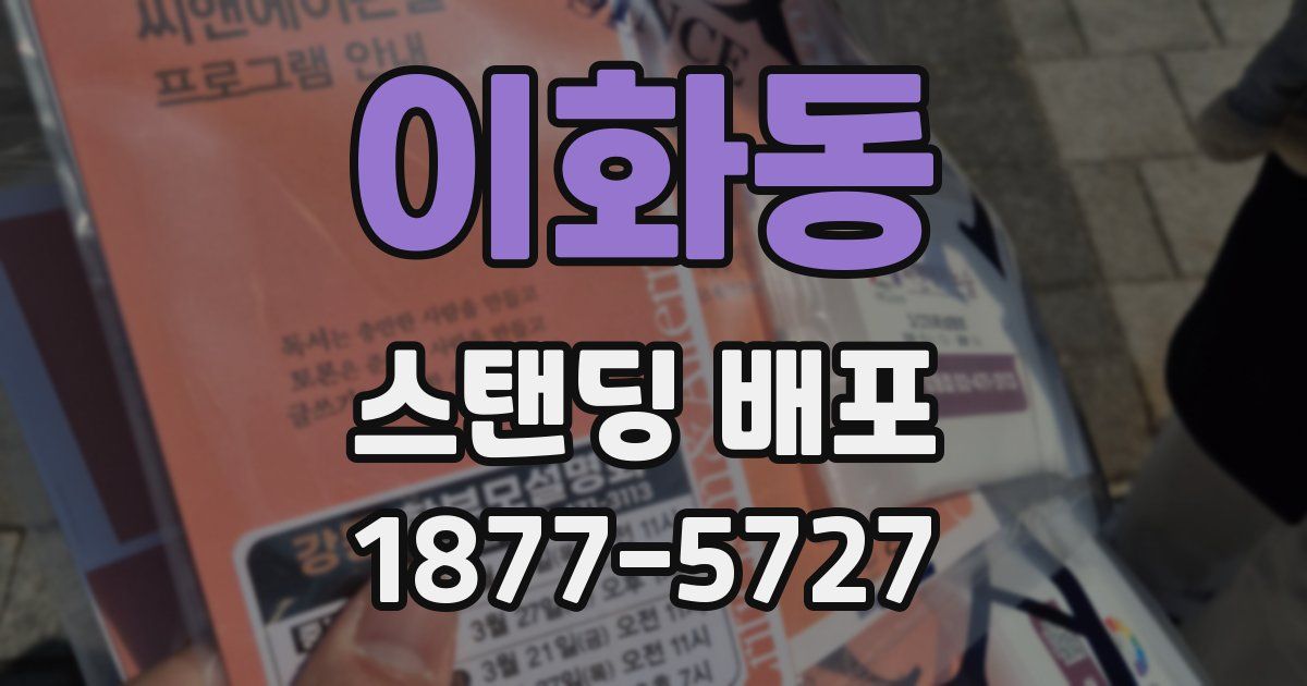 이화동 스탠딩 배포