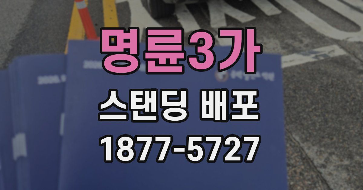 명륜3가 스탠딩 배포
