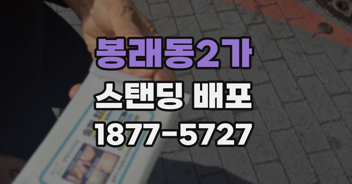 봉래동2가 스탠딩 배포
