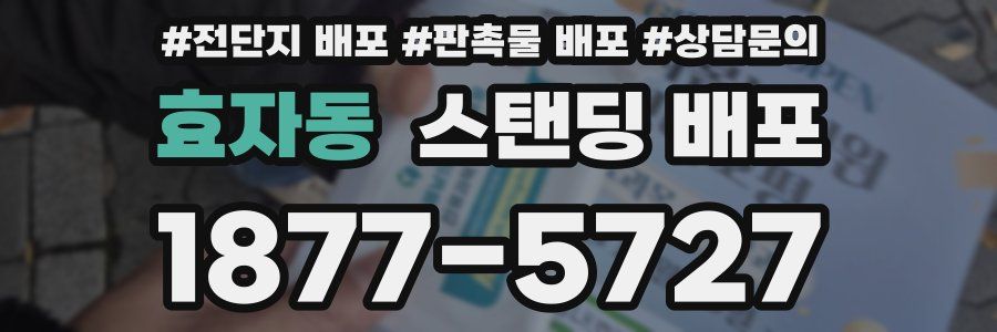 효자동 스탠딩 배포