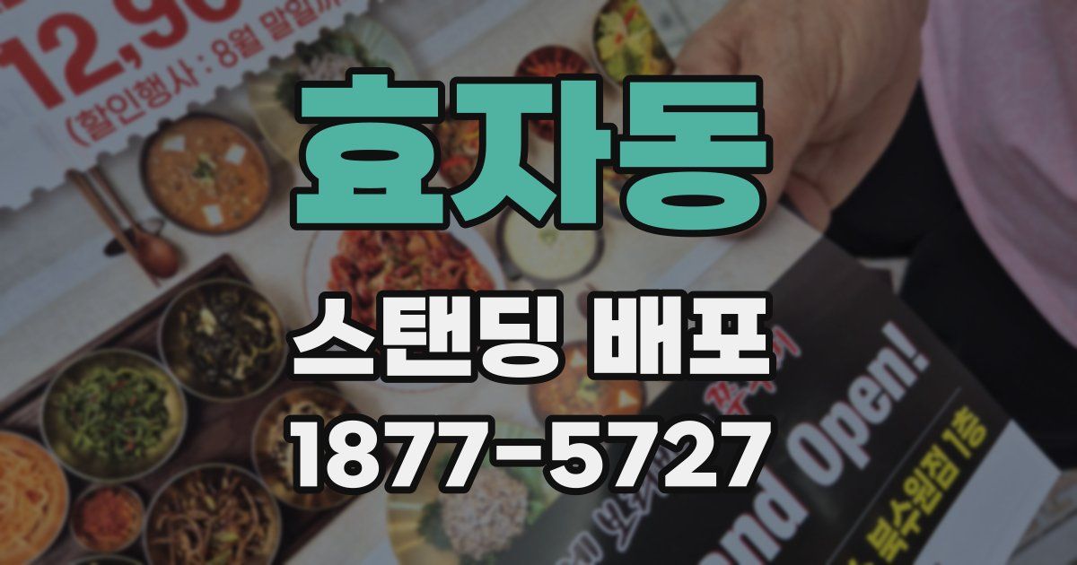 효자동 스탠딩 배포