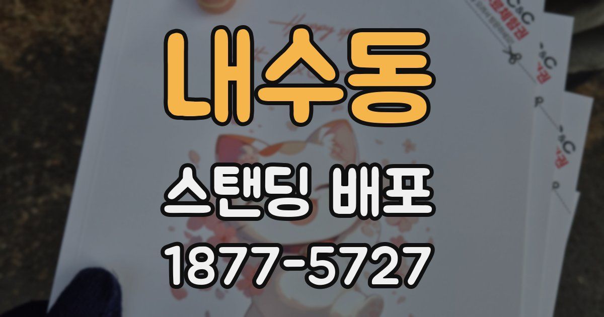 내수동 스탠딩 배포