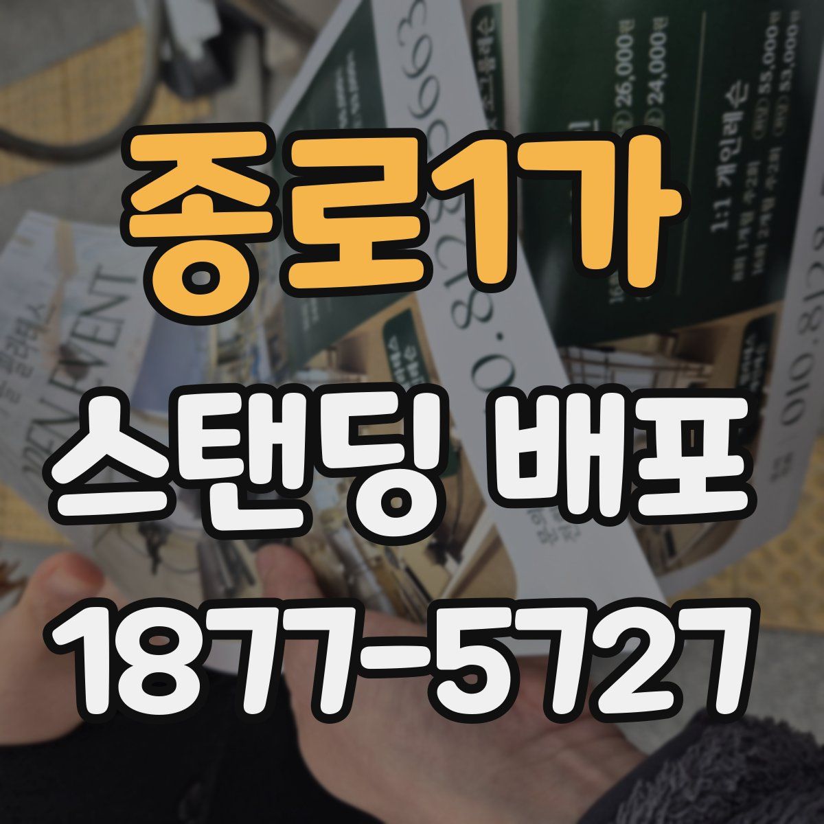 종로1가 스탠딩 배포