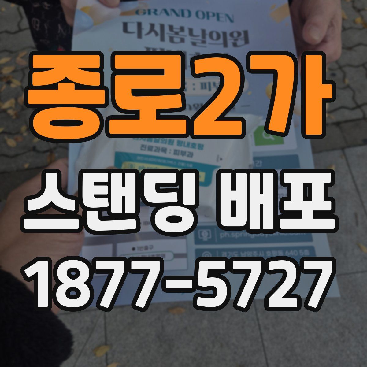 종로2가 스탠딩 배포