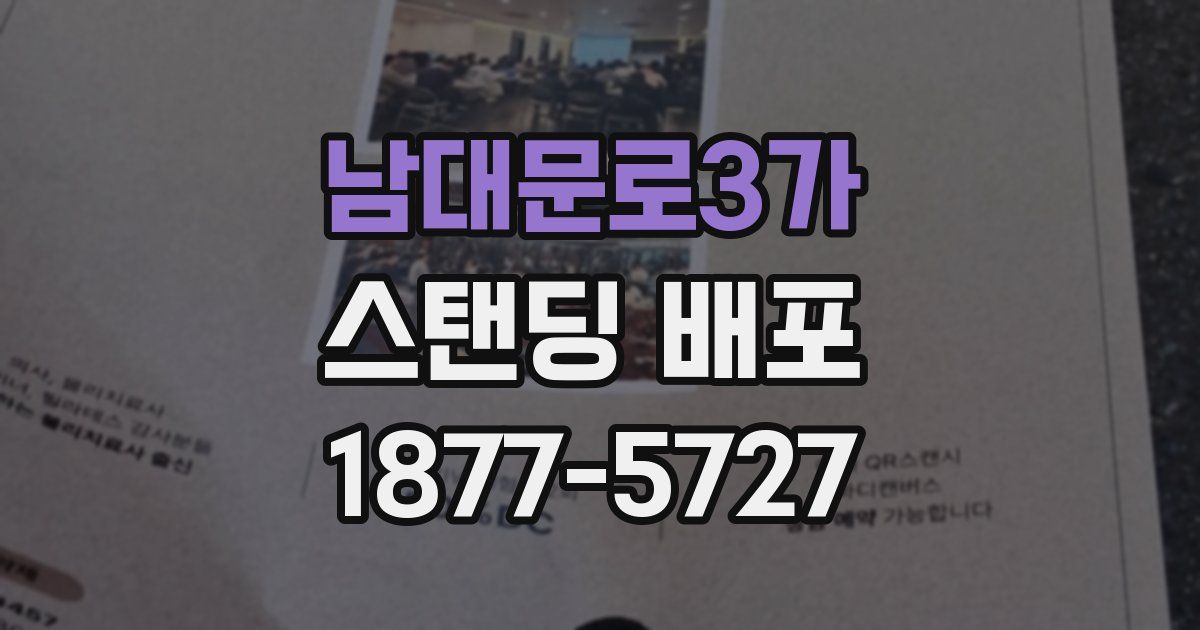 남대문로3가 스탠딩 배포
