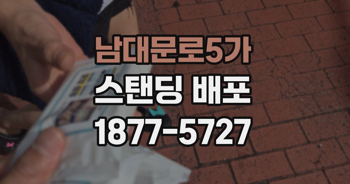 남대문로5가 스탠딩 배포