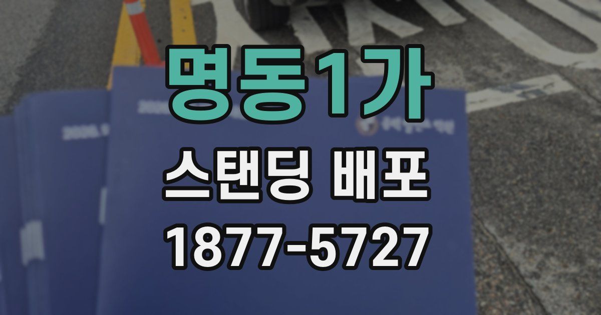 명동1가 스탠딩 배포