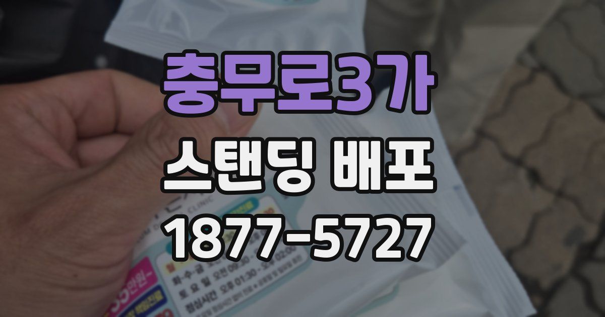 충무로3가 스탠딩 배포