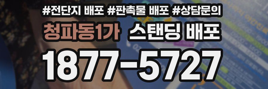 청파동1가 스탠딩 배포
