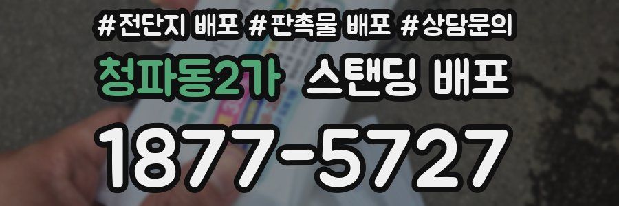 청파동2가 스탠딩 배포