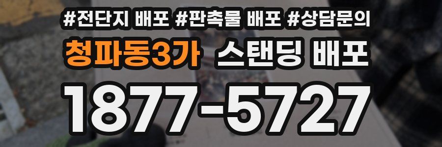 청파동3가 스탠딩 배포