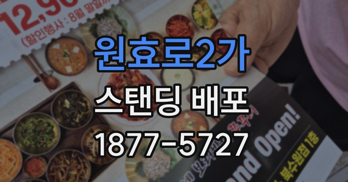 원효로2가 스탠딩 배포