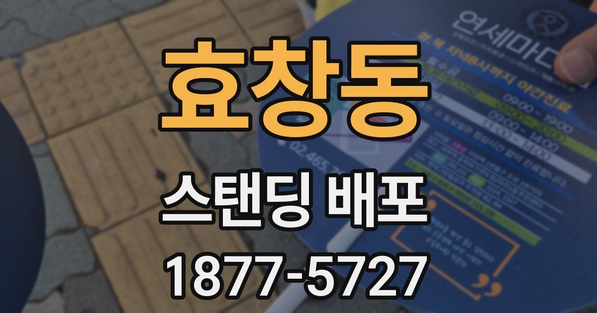 효창동 스탠딩 배포
