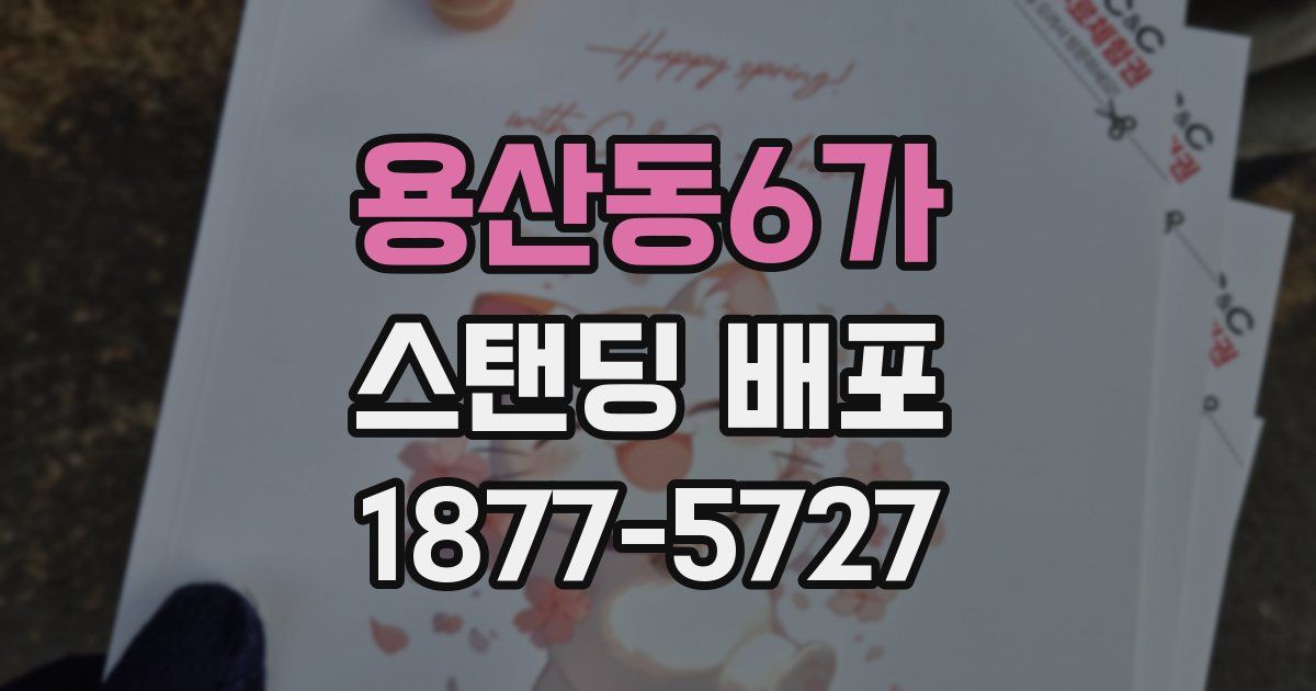 용산동6가 스탠딩 배포