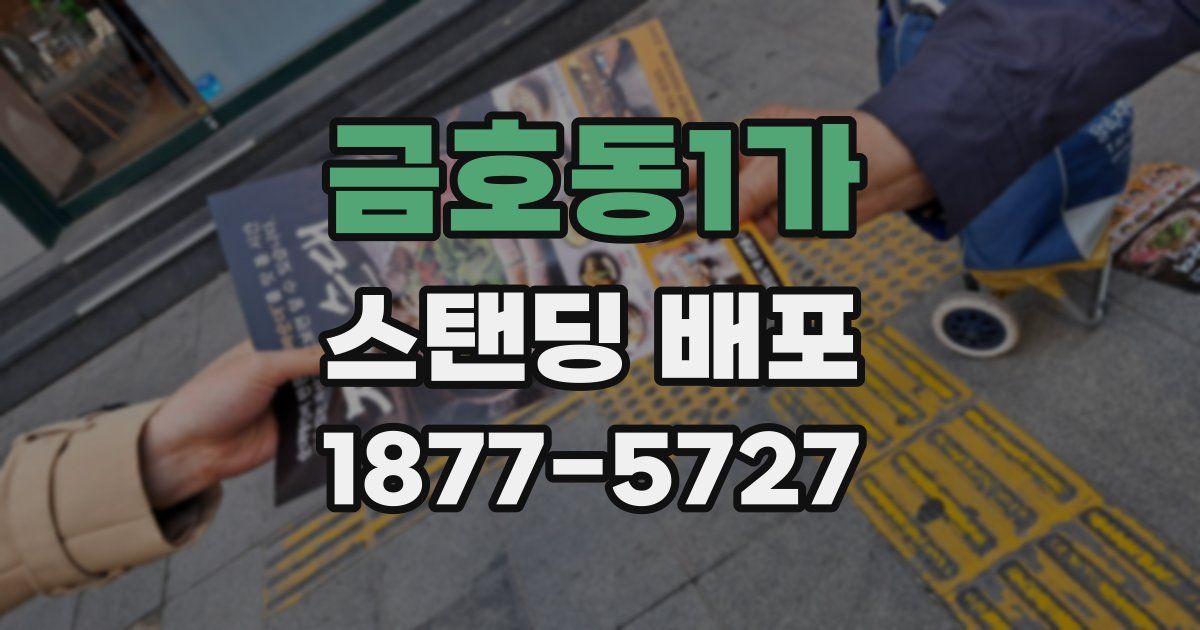 금호동1가 스탠딩 배포