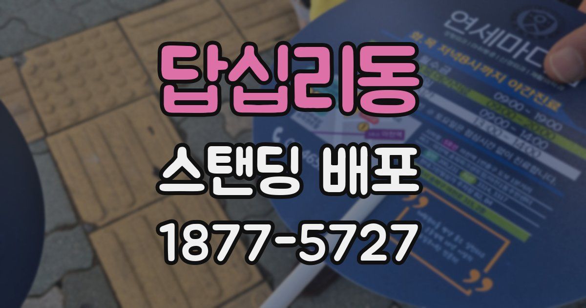 답십리동 스탠딩 배포