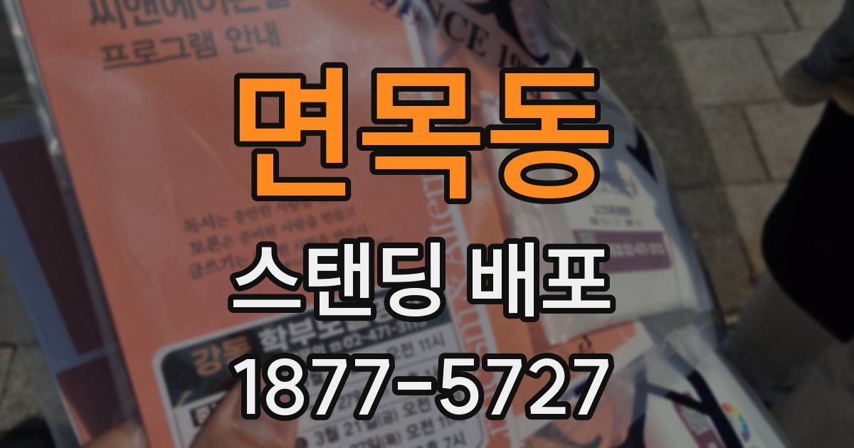 면목동 스탠딩 배포