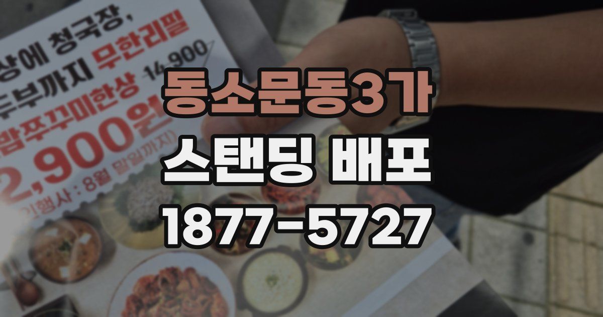 동소문동3가 스탠딩 배포