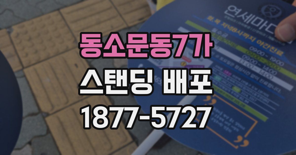 동소문동7가 스탠딩 배포