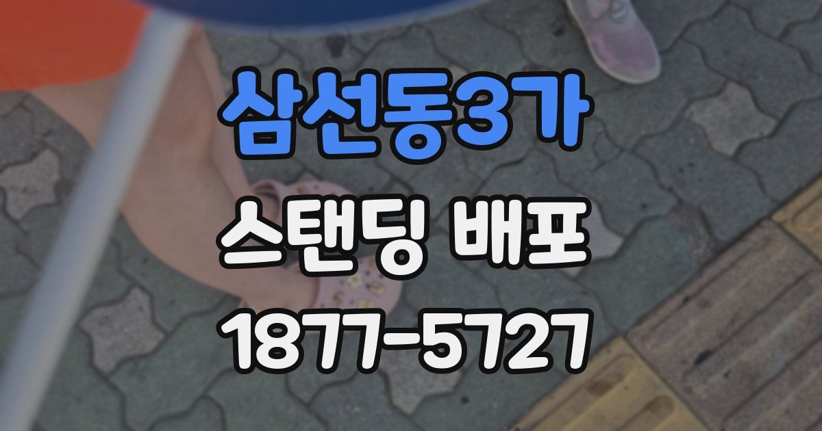 삼선동3가 스탠딩 배포