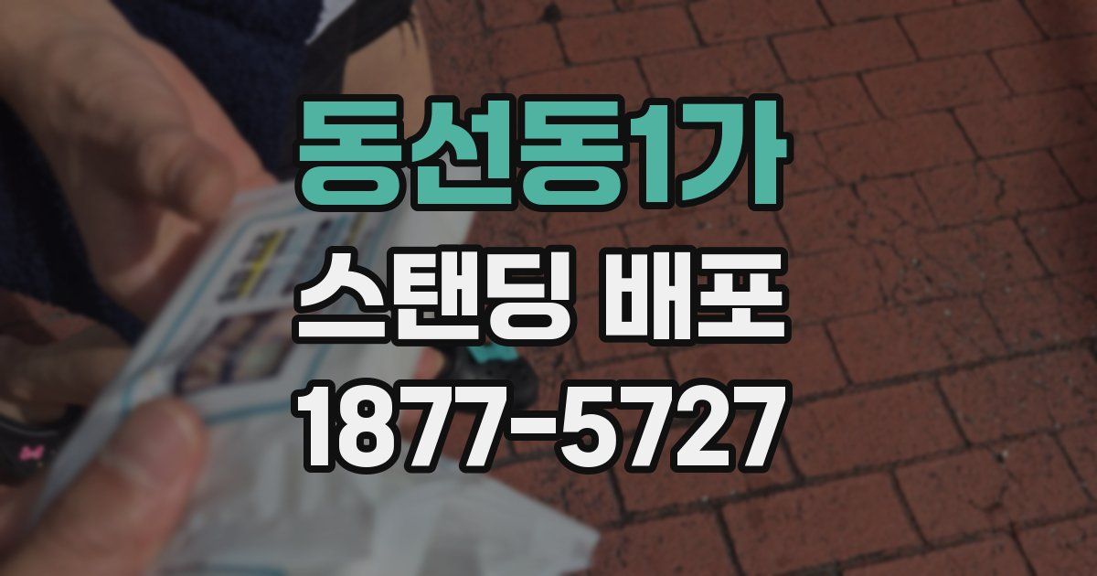 동선동1가 스탠딩 배포