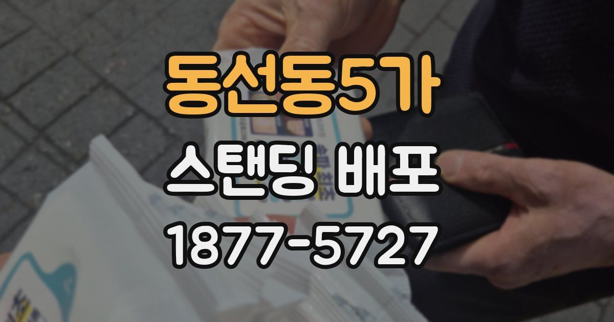 동선동5가 스탠딩 배포