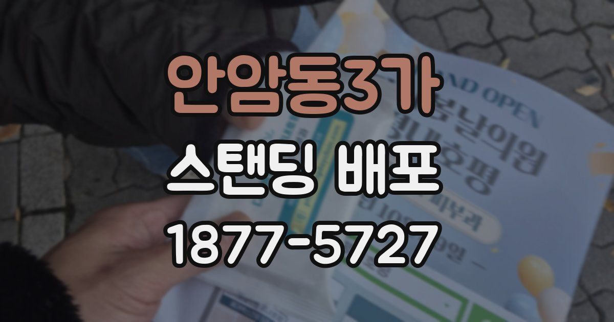 안암동3가 스탠딩 배포