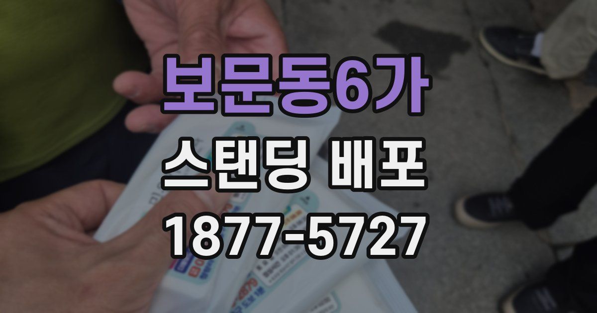 보문동6가 스탠딩 배포