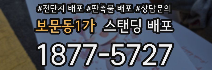 보문동1가 스탠딩 배포
