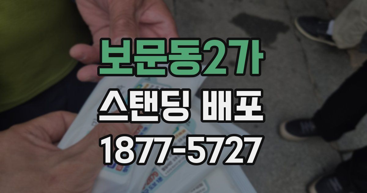 보문동2가 스탠딩 배포