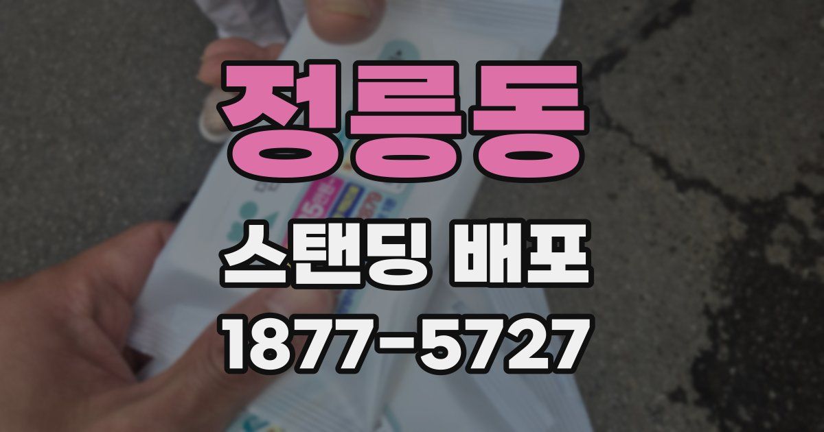 정릉동 스탠딩 배포