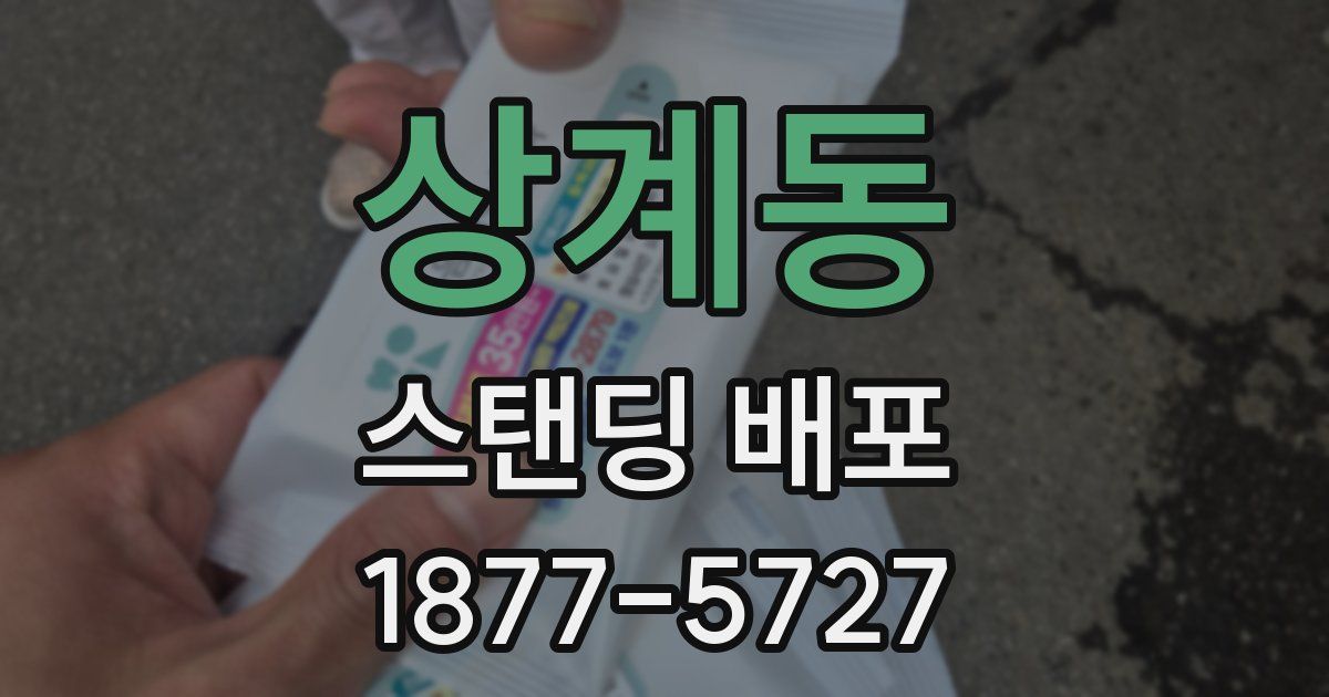 상계동 스탠딩 배포