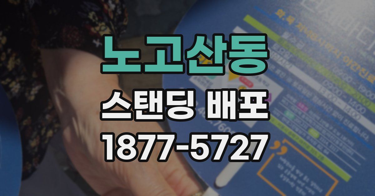 노고산동 스탠딩 배포