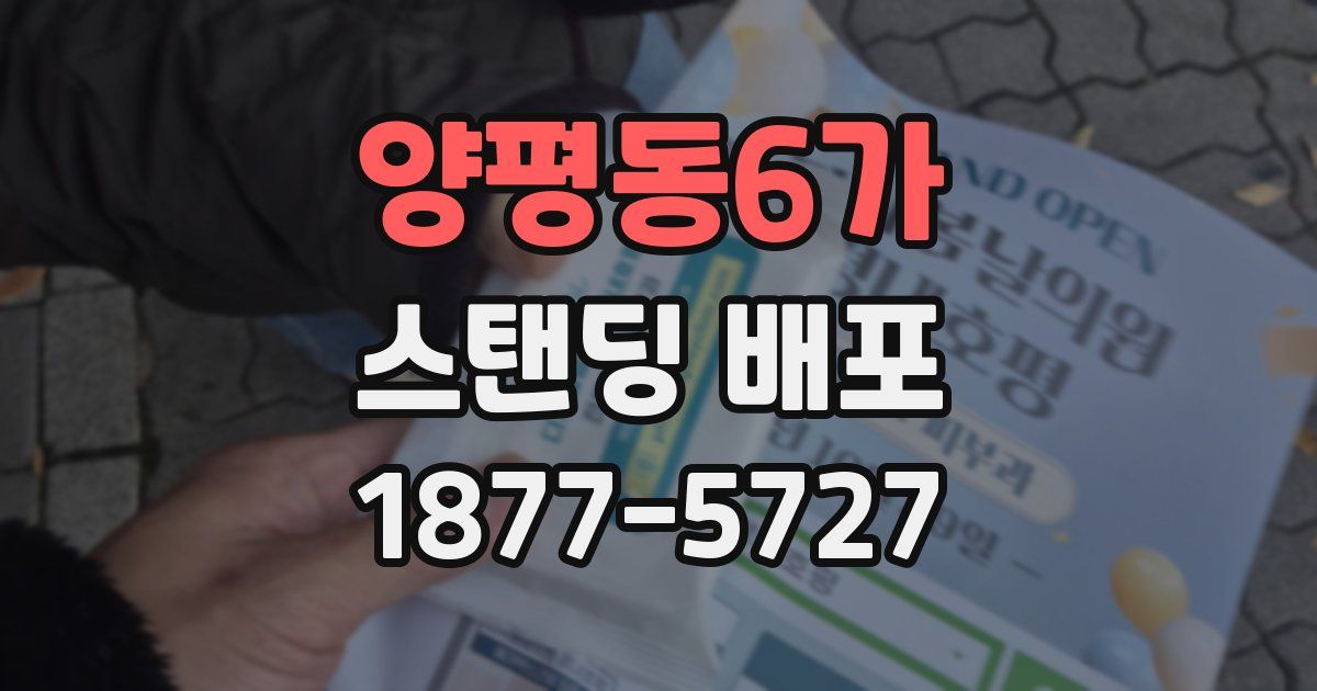 양평동6가 스탠딩 배포