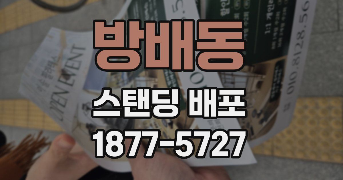 방배동 스탠딩 배포