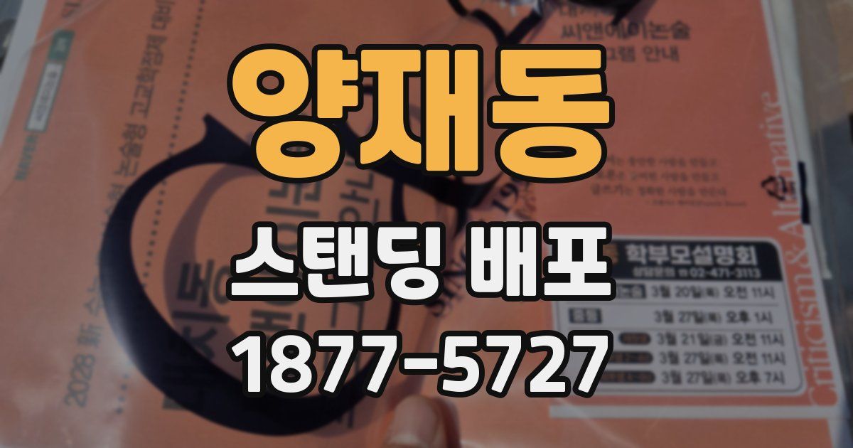 양재동 스탠딩 배포