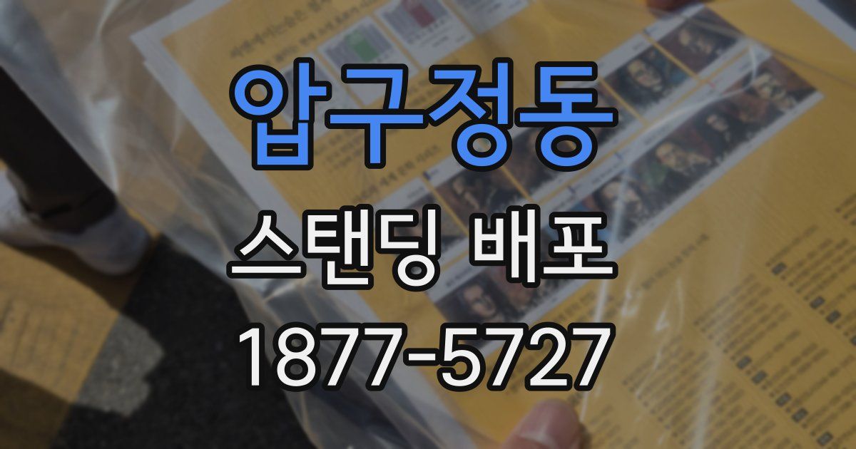 압구정동 스탠딩 배포