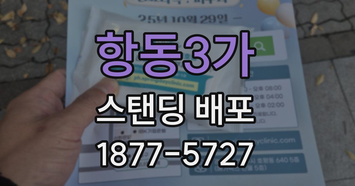 항동3가 스탠딩 배포