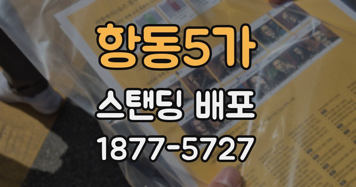 항동5가 스탠딩 배포