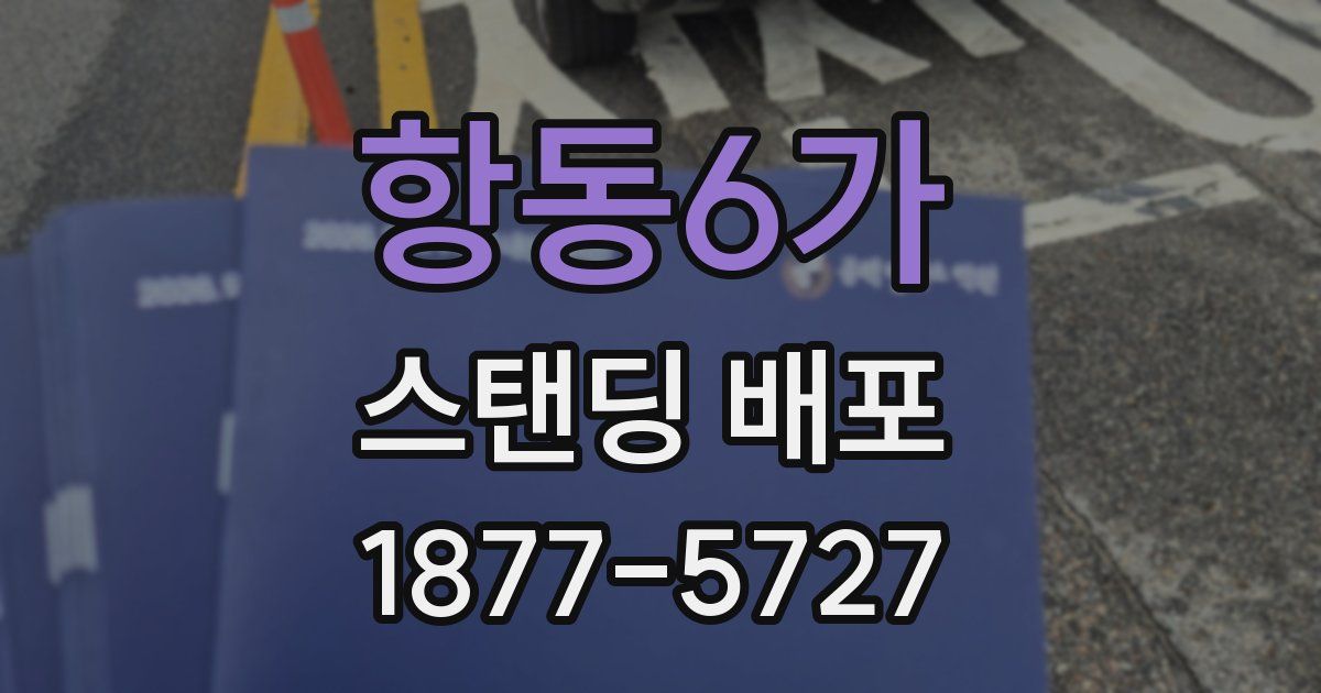 항동6가 스탠딩 배포