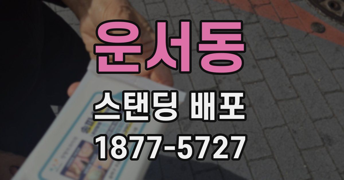 운서동 스탠딩 배포