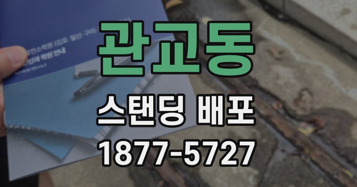 관교동 스탠딩 배포