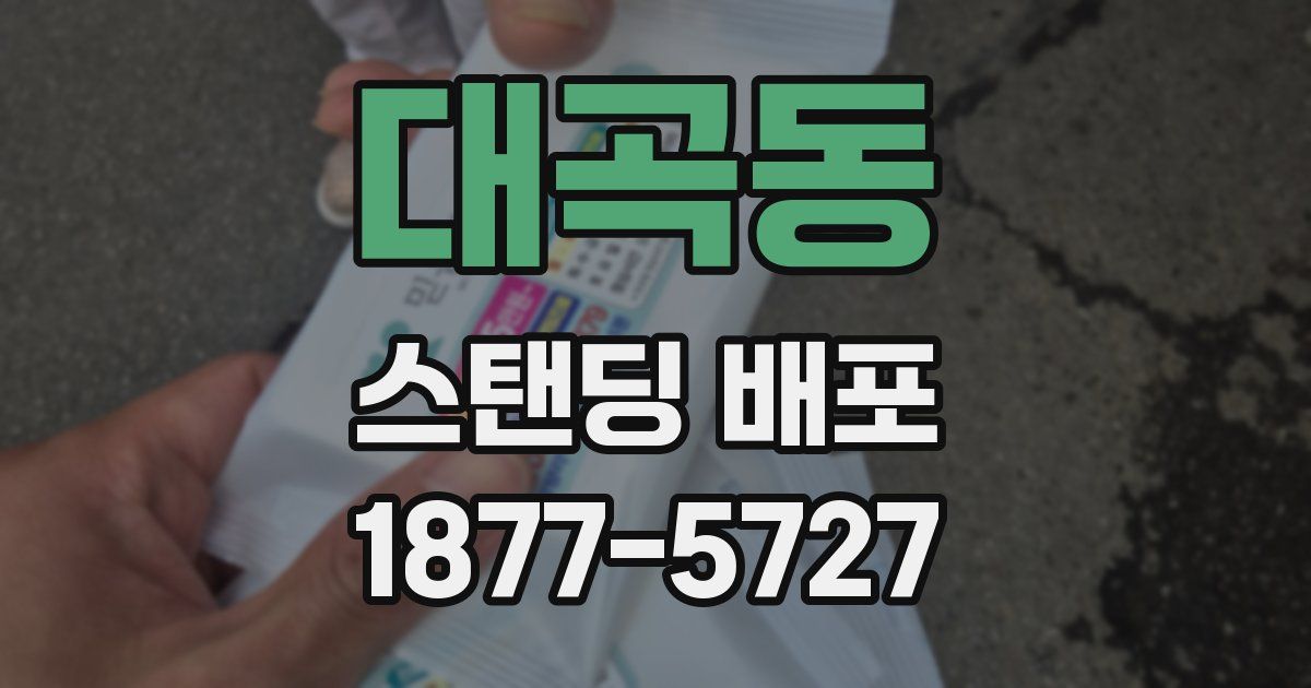 대곡동 스탠딩 배포