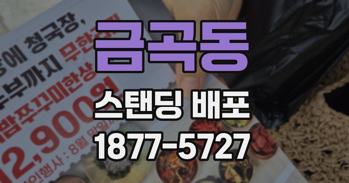 금곡동 스탠딩 배포
