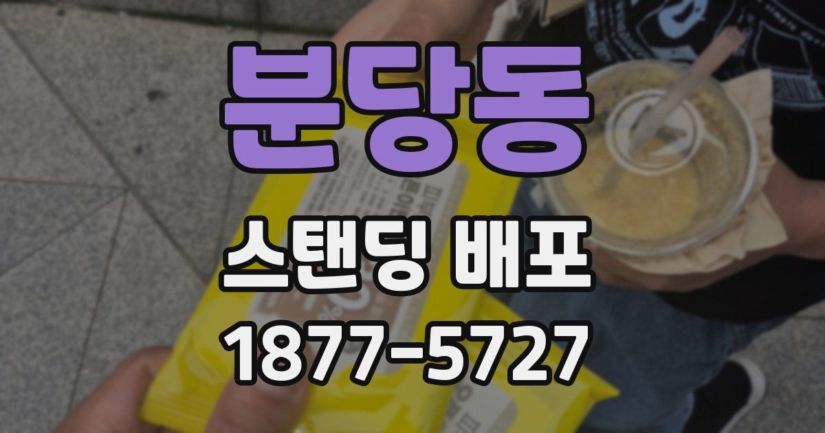 분당동 스탠딩 배포