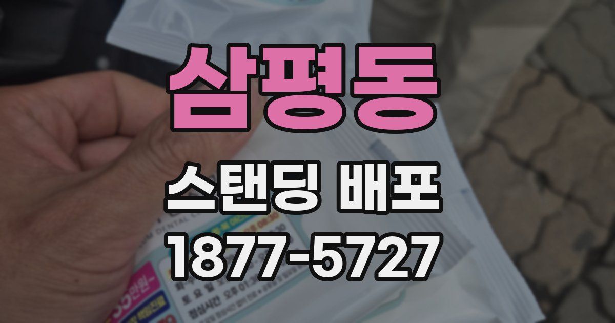삼평동 스탠딩 배포