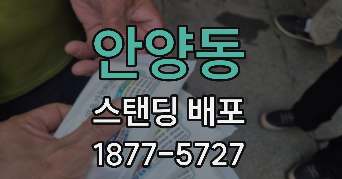 안양동 스탠딩 배포
