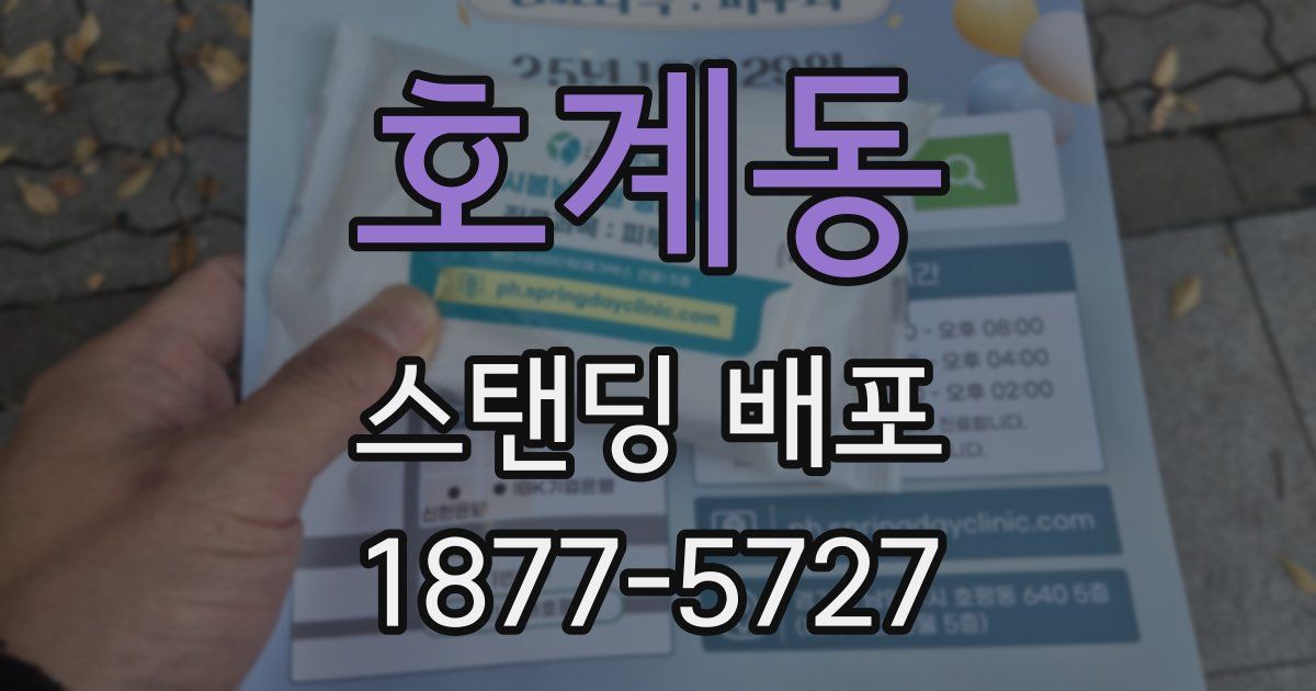 호계동 스탠딩 배포