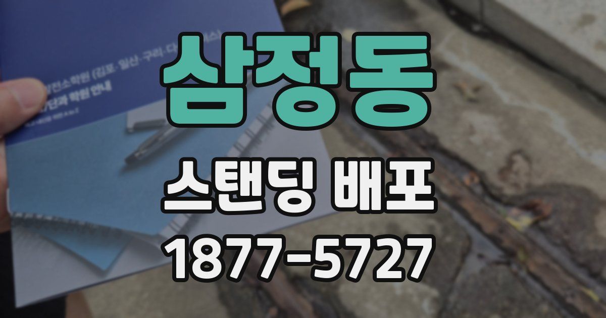 삼정동 스탠딩 배포